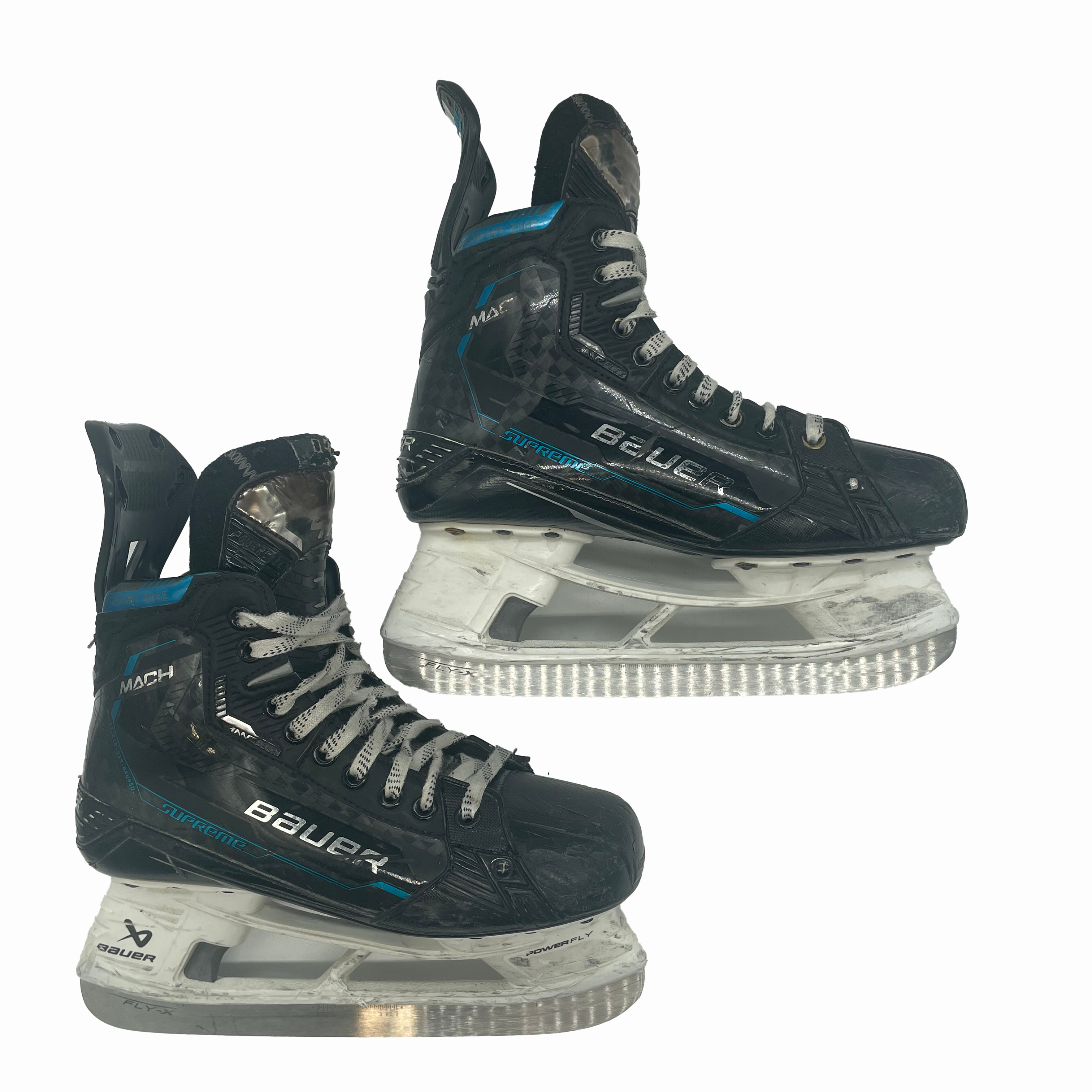 Bauer Supreme Mach - Patins de hockey Pro Stock d'occasion - Taille 7.5D (bleu)